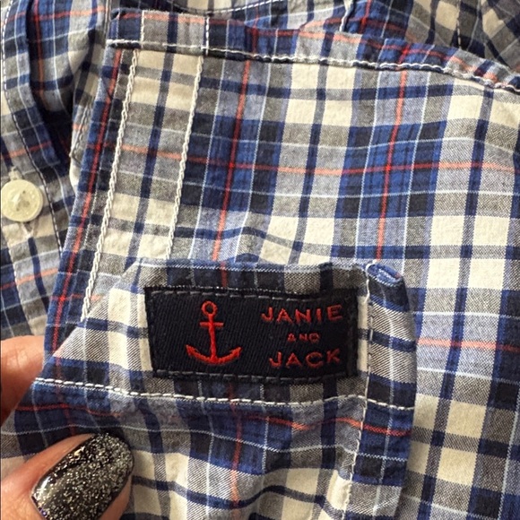 Janie and Jack Multicolor Plaid Shirt - Picture 5 of 6